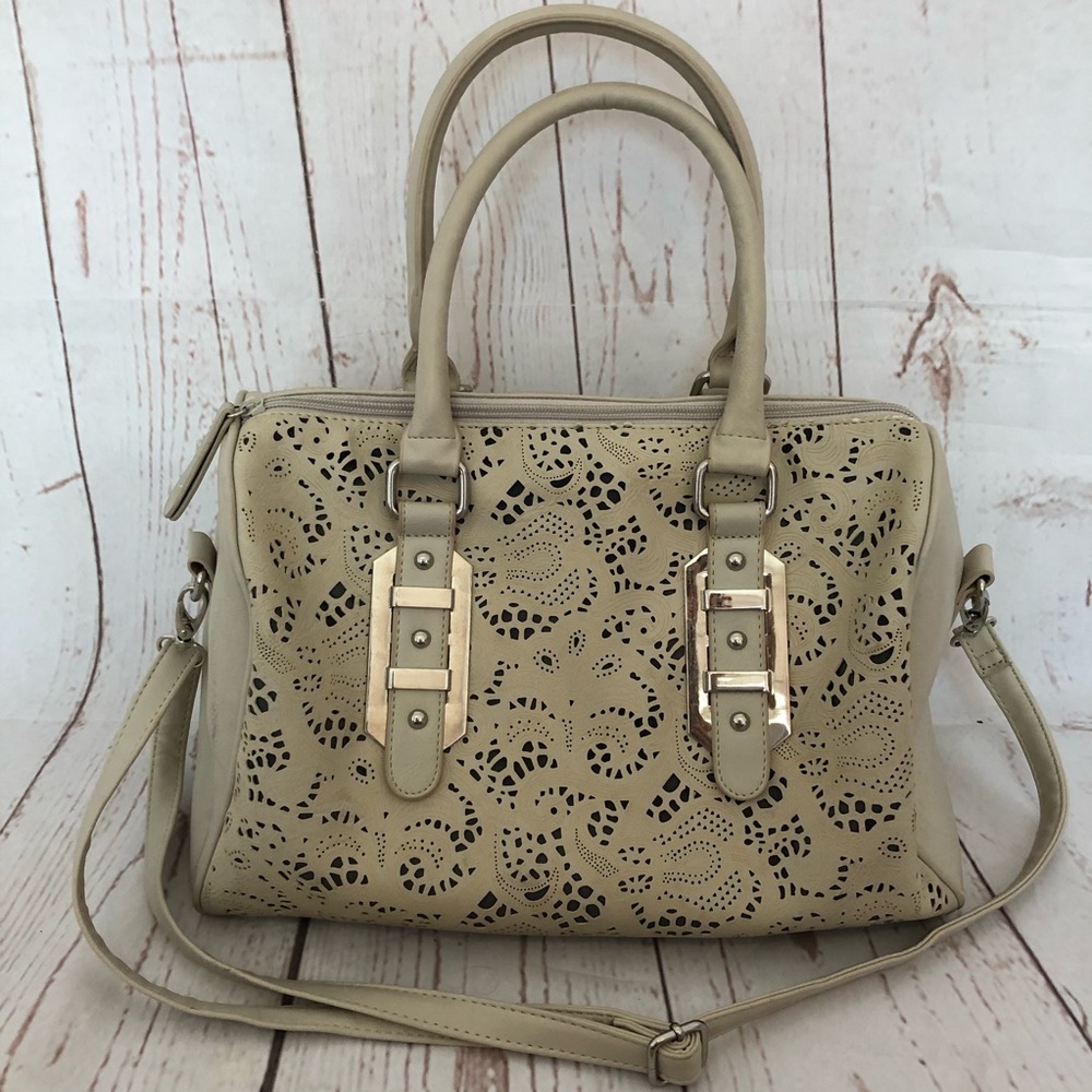 CATO Tan Beige Cutout Shoulder Bag Purse
